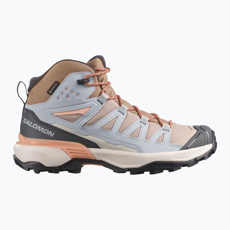 Damen-Trekkingschuhe Salomon X Ultra 360 MID GTX oxford tan/pearl blue 2