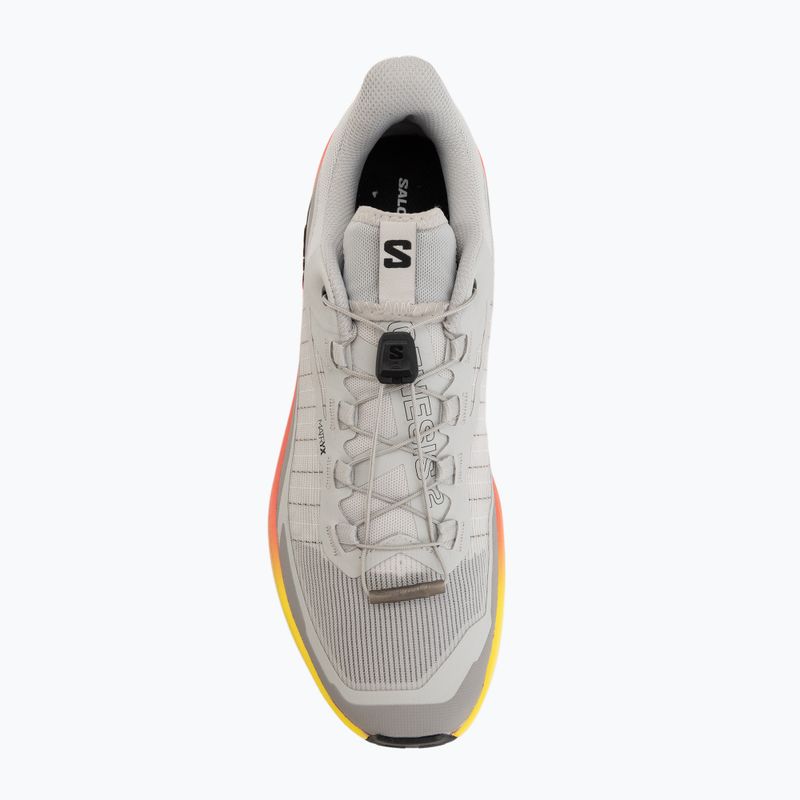 Herren-Laufschuhe Salomon Genesis 2 gray violet/safety yellow 5