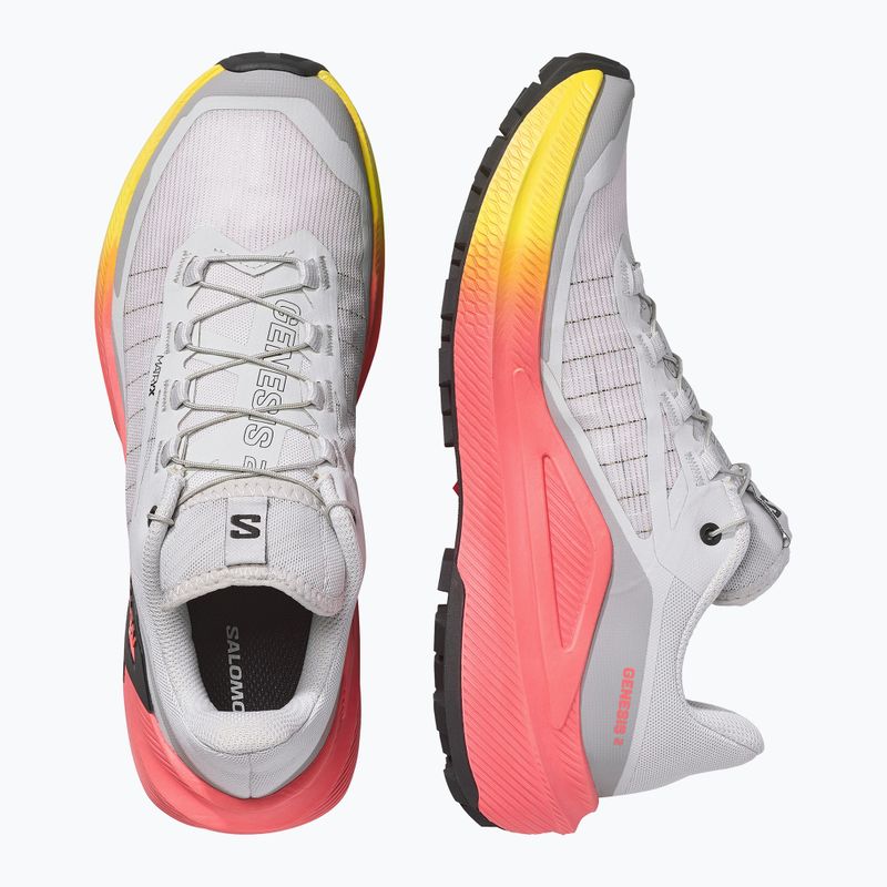 Laufschuhe für Damen Salomon Genesis 2 gray violet/safety yellow 5