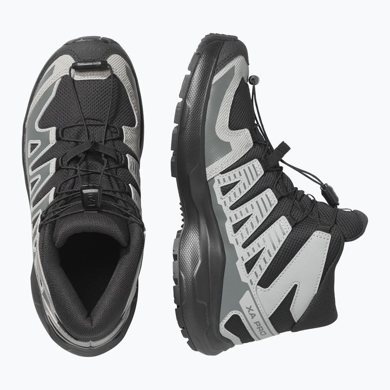 Kinder-Wanderschuhe Salomon XA PRO MID Waterproof black/sedona sage 3