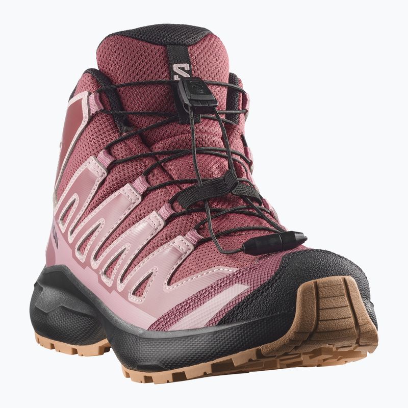 Kinder-Wanderschuhe Salomon XA Pro Mid Waterproof nocturne/dusky orchid