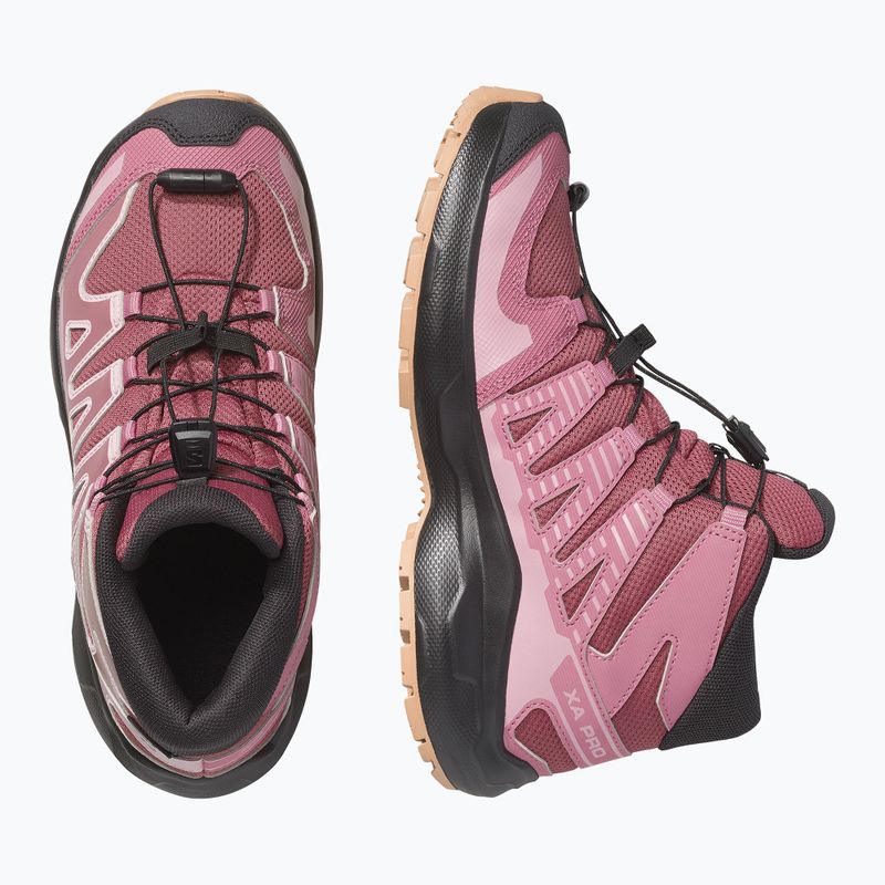 Kinder-Wanderschuhe Salomon XA Pro Mid Waterproof nocturne/dusky orchid 3