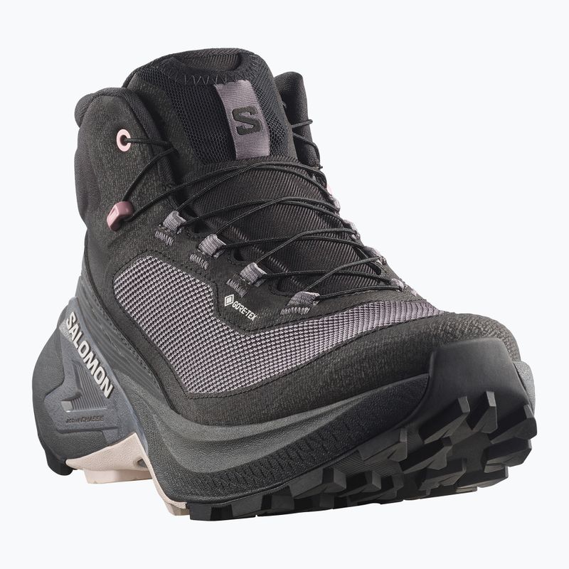 Damen-Wanderschuhe Salomon Genesis Mid GTX black/dawn pink