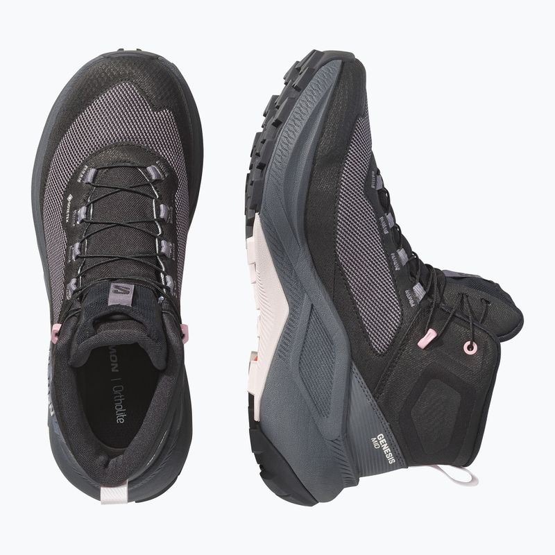 Damen-Wanderschuhe Salomon Genesis Mid GTX black/dawn pink 3
