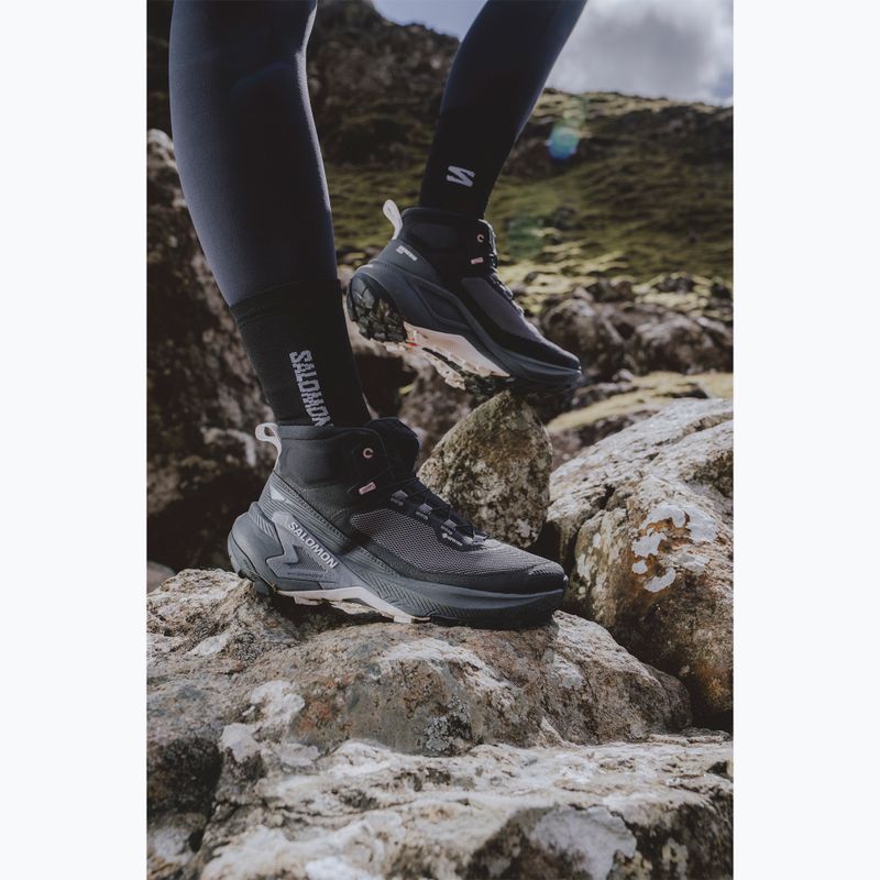 Damen-Wanderschuhe Salomon Genesis Mid GTX black/dawn pink 6
