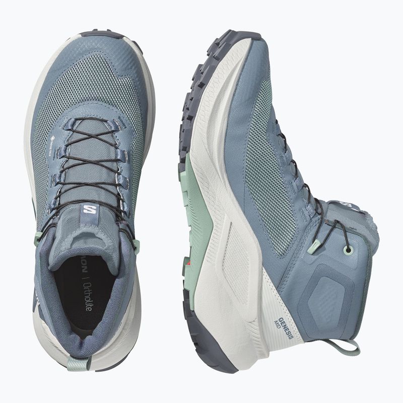Damen-Wanderschuhe Salomon Genesis Mid GTX grisaille/green milieu 3