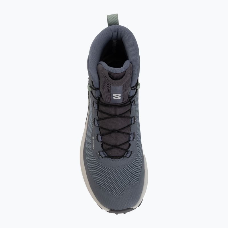 Damen-Wanderschuhe Salomon Genesis Mid GTX grisaille/green milieu 5