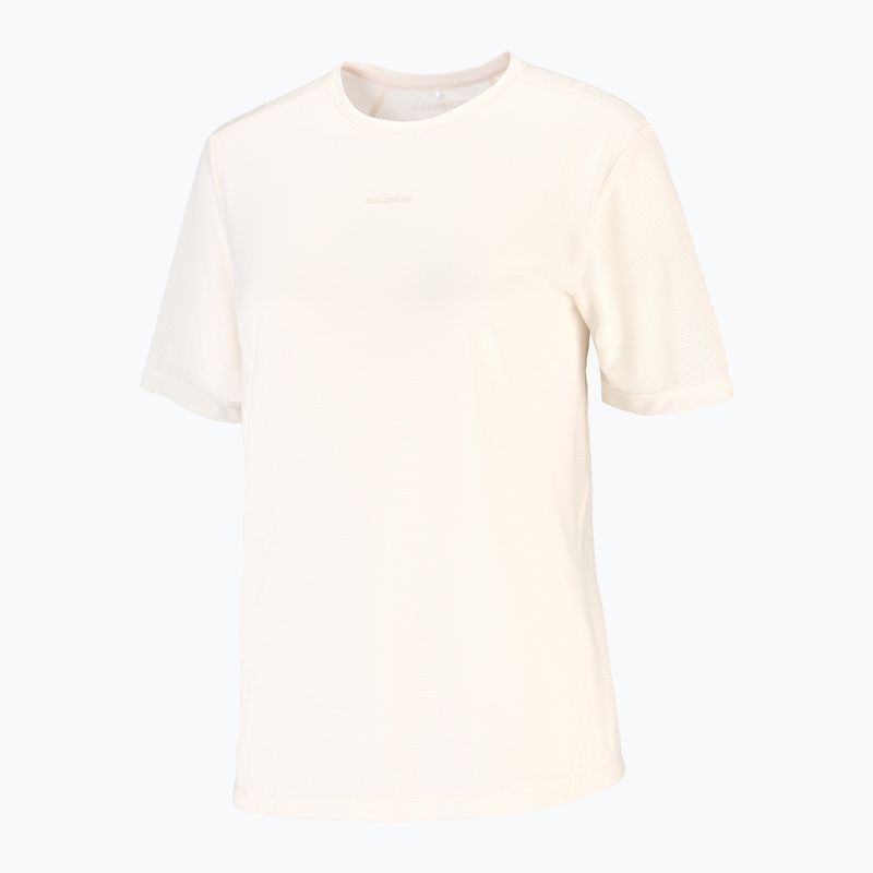Damen-Laufshirt Salomon Shakeout Core GFX SS Tee whisper white/pink frosting 5