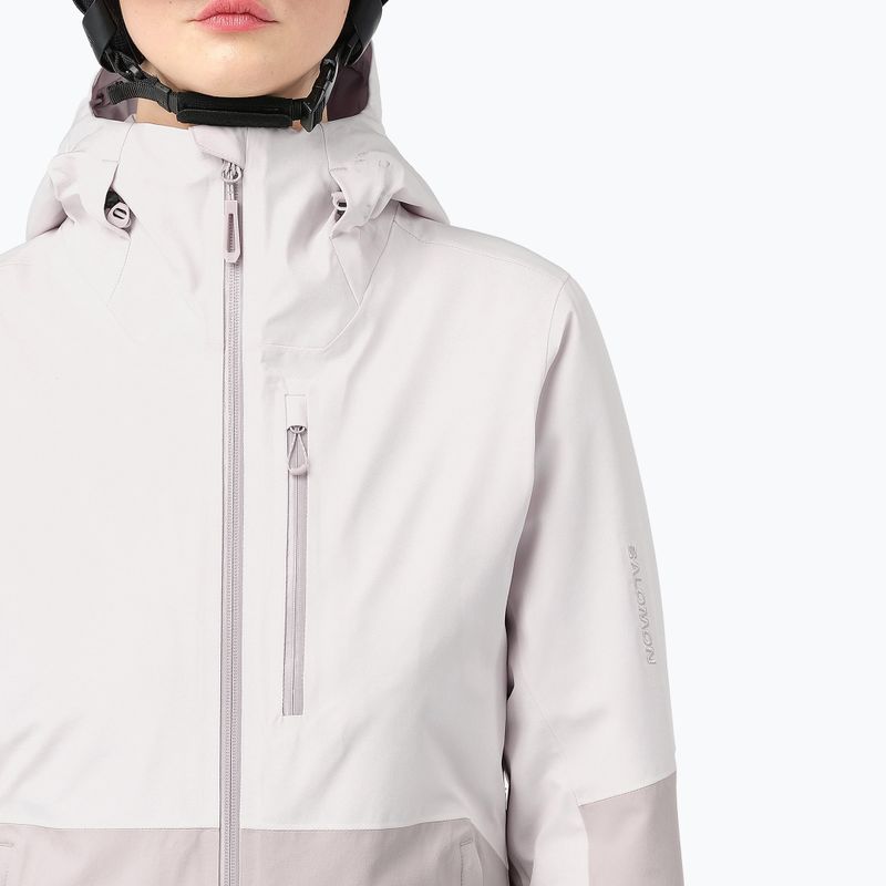 Damen-Skijacke Salomon Highland white sand/silver cloud 3