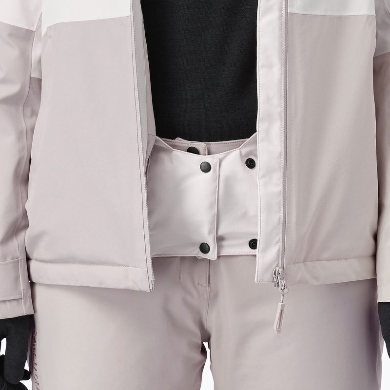Damen-Skijacke Salomon Highland white sand/silver cloud 6