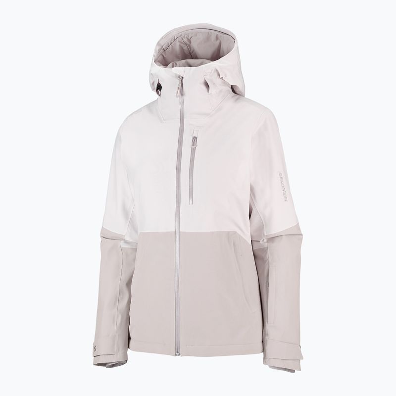 Damen-Skijacke Salomon Highland white sand/silver cloud 7