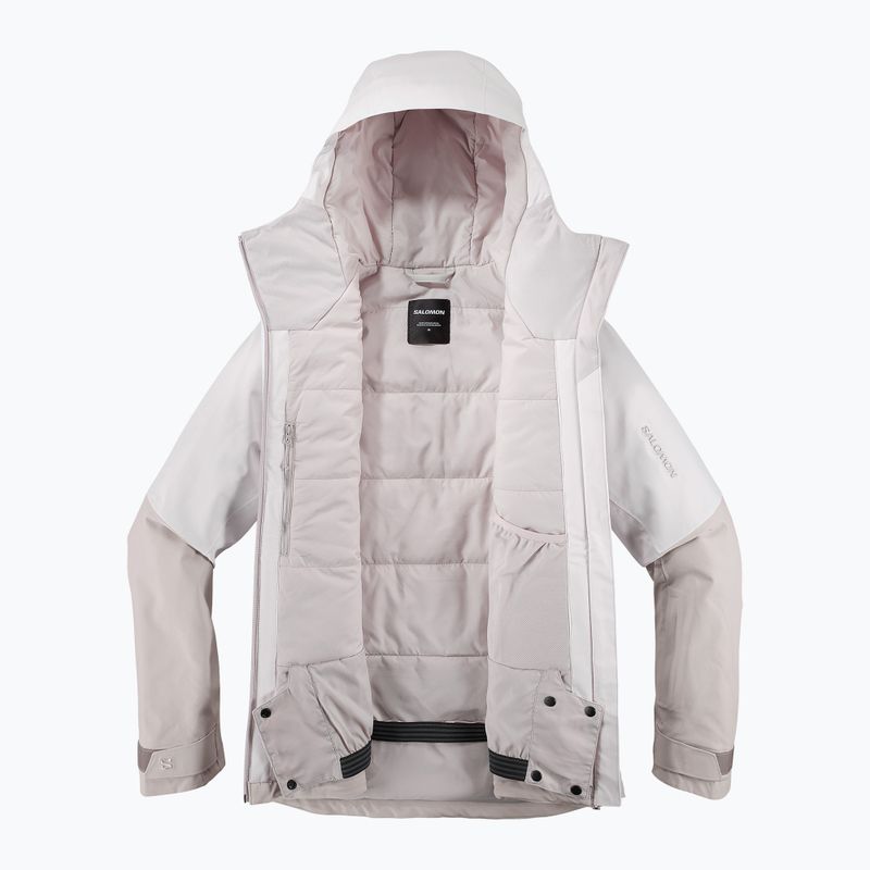 Damen-Skijacke Salomon Highland white sand/silver cloud 8