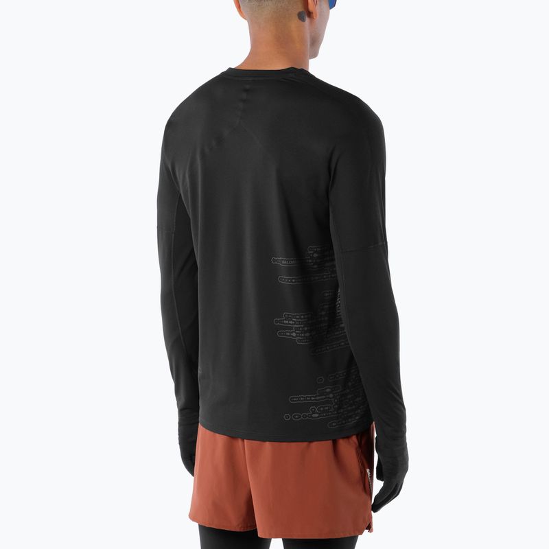 Lauf-Langarmshirt für Herren Salomon Sense Aero GFX Tee LS deep black/black beauty 2