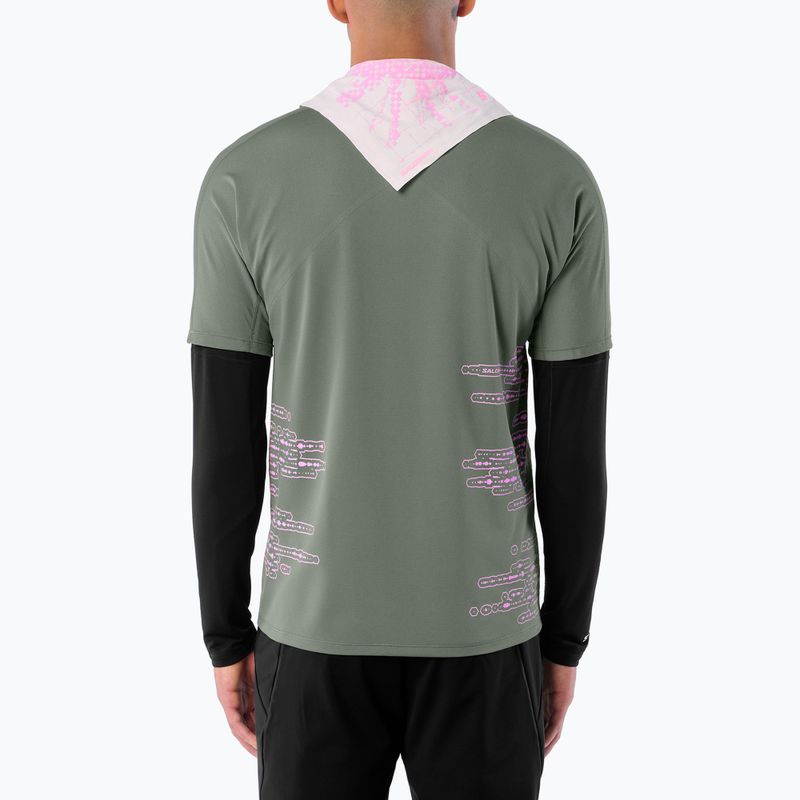 Herren-Laufshirt Salomon Sense Aero GFX Tee SS castor gray/pink frosting 2