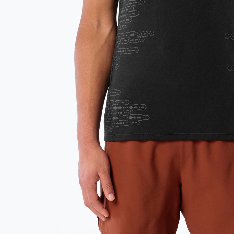 Herren-Laufshirt Salomon Sense Aero GFX Tee SS deep black/black beauty 3