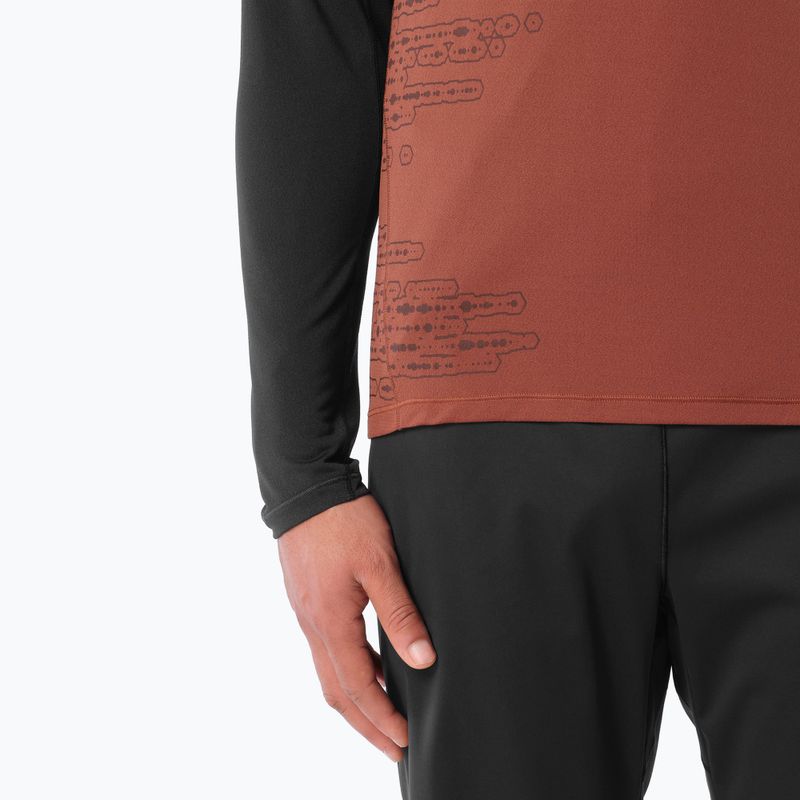 Herren-Laufshirt Salomon Sense Aero GFX Tee SS burnt umber/coffee bean 3