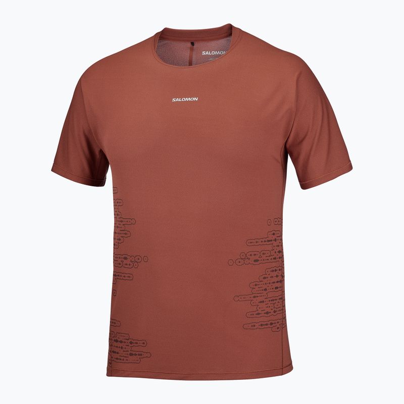 Herren-Laufshirt Salomon Sense Aero GFX Tee SS burnt umber/coffee bean 4