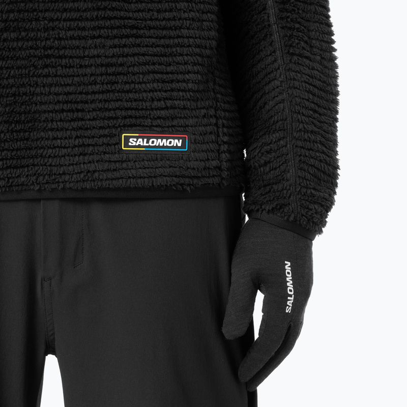 Fleecejacke für Herren Salomon Thernova Fleece Hoodie deep black 5