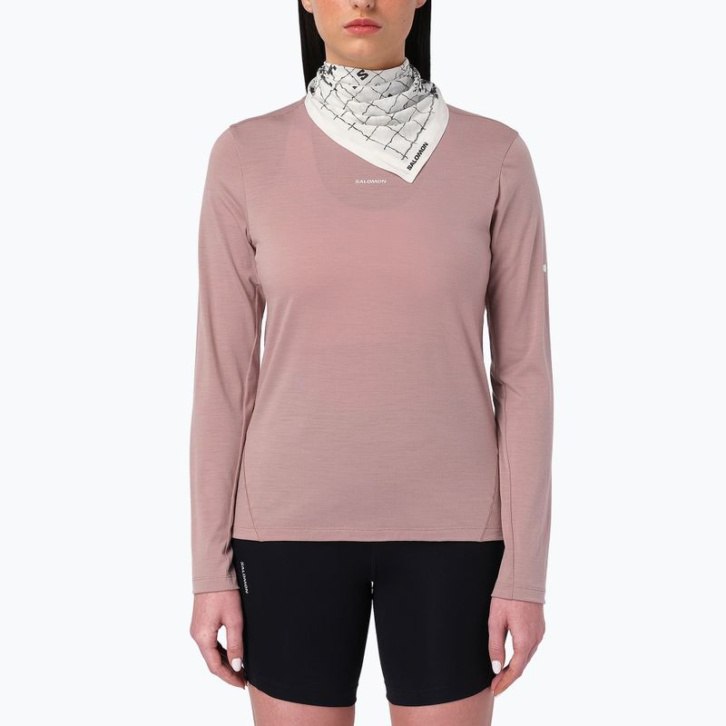 Damen-Laufshirt mit langen Ärmeln Salomon Sense Merino Tee LS antler