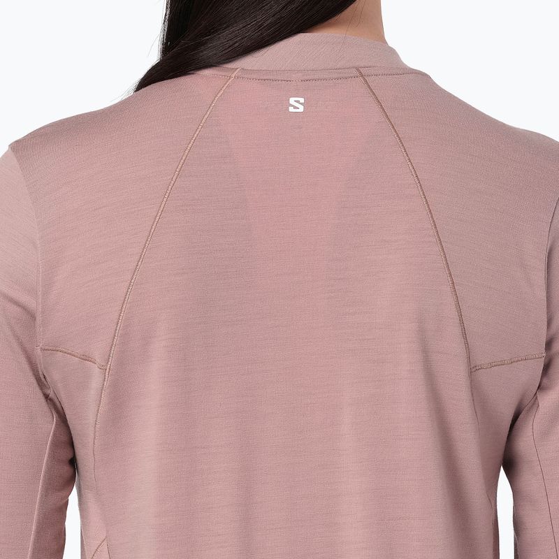 Damen-Laufshirt mit langen Ärmeln Salomon Sense Merino Tee LS antler 4