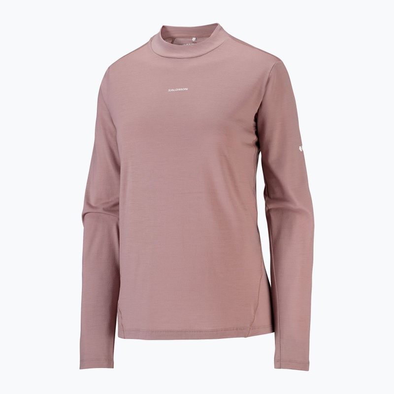 Damen-Laufshirt mit langen Ärmeln Salomon Sense Merino Tee LS antler 5