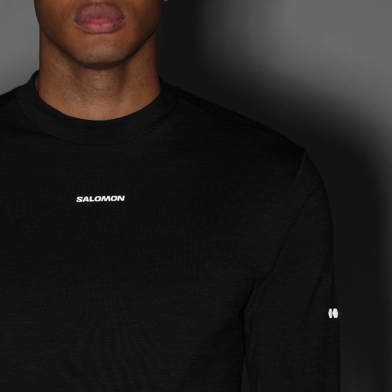 Lauf-Langarmshirt für Herren Salomon Sense Merino Tee LS deep black 6