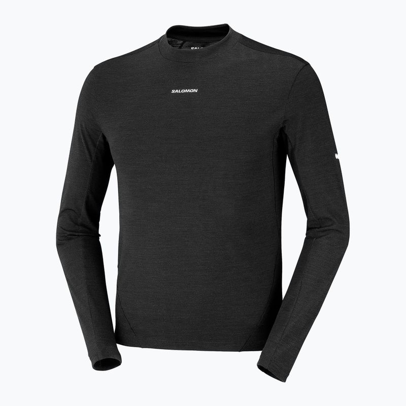 Lauf-Langarmshirt für Herren Salomon Sense Merino Tee LS deep black 7