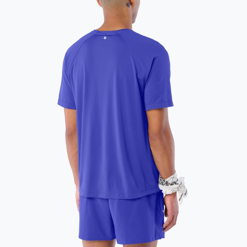 Herren-Laufshirt Salomon Shakeout Core SS Tee clematis blue 2