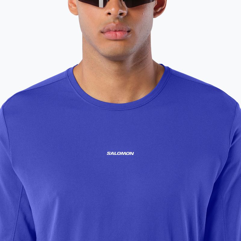 Lauf-Langarmshirt für Herren Salomon Shakeout Core LS Tee clematis blue 3