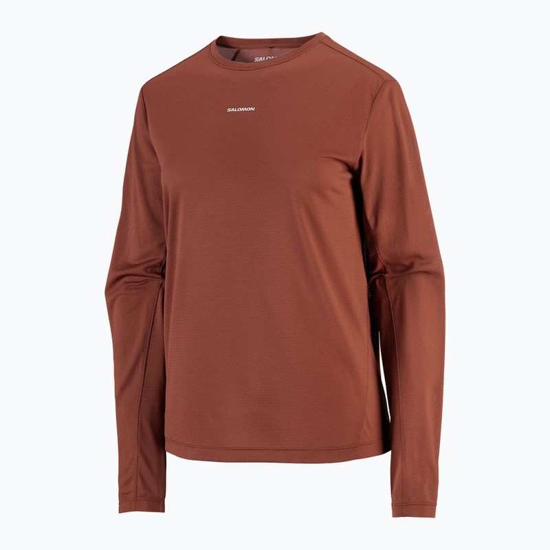 Damen-Laufshirt mit langen Ärmeln Salomon Shakeout Core LS Tee burnt umber 4