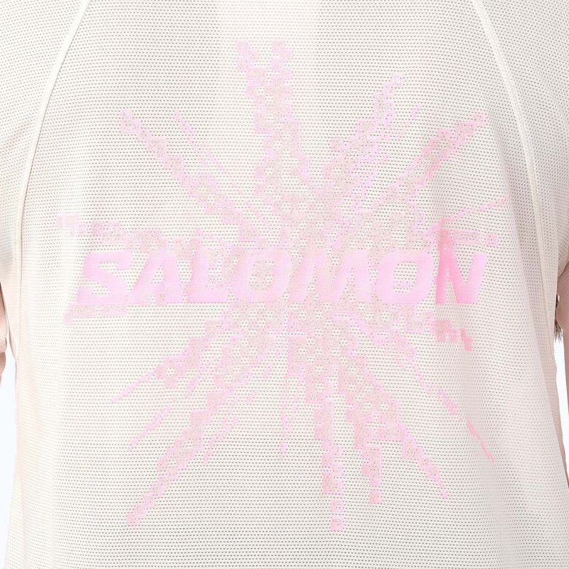Damen-Laufshirt mit langen Ärmeln Salomon Shakeout Core Tee GFX LS whisper white/pink frosting 4