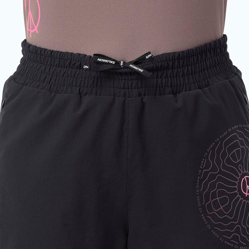 Damen-Laufshorts Salomon SHKout Courtney 4" deep black 4