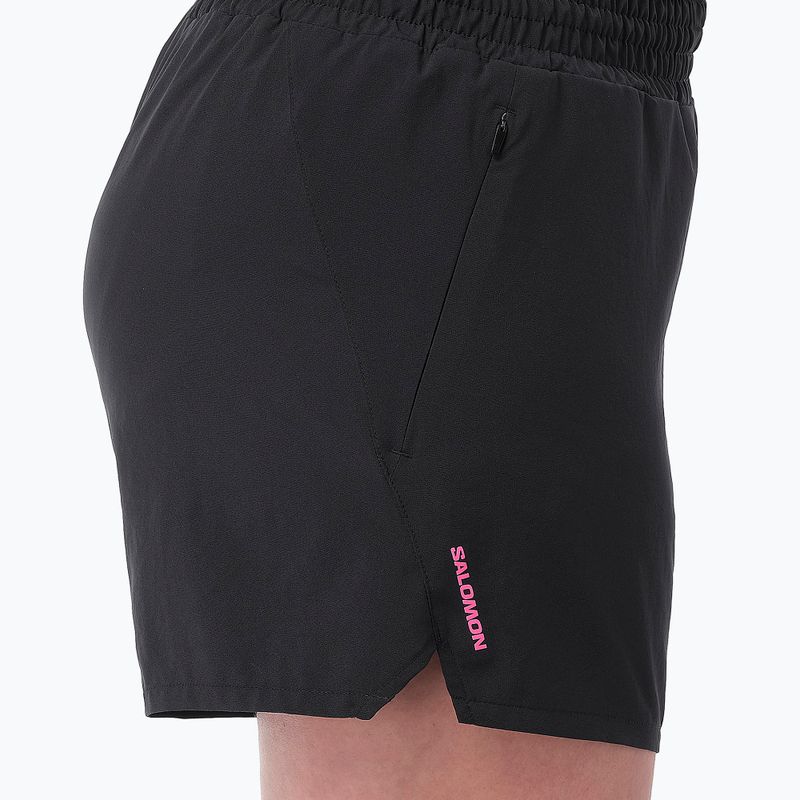Damen-Laufshorts Salomon SHKout Courtney 4" deep black 5