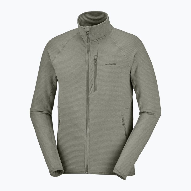 Herren-Trekkingsweatshirt Salomon Essential Lightwarm Full Zip castor gray 4