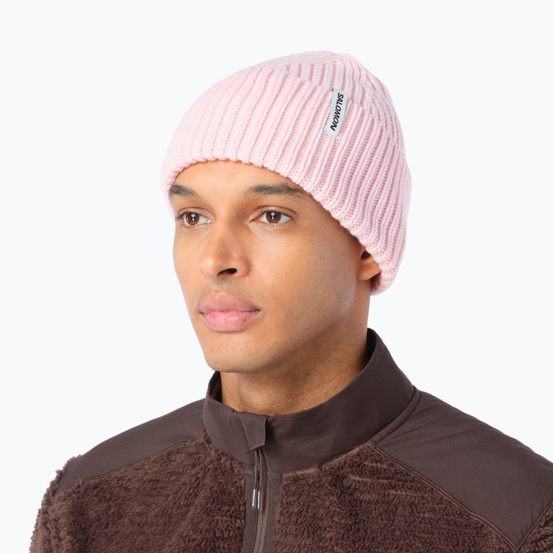 Wintermütze Salomon Snowbird icy pink 2