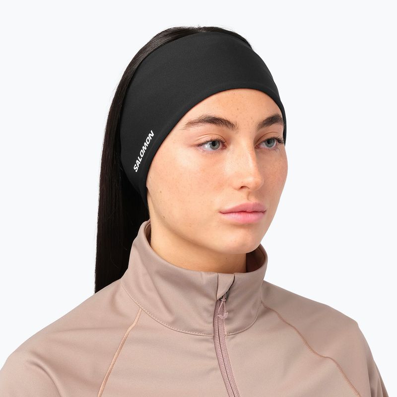 Stirnband Salomon Run Tech Headband deep black 3