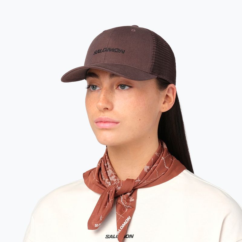 Basecap Salomon Logo Trucker coffee bean 4