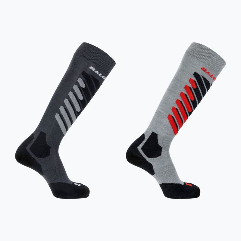 Skisocken Salomon S/Access 2-Pack anthracite/light grey