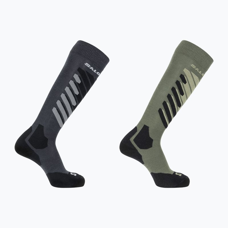 Skisocken Salomon S/Access 2-Pack anthracite/deep lichen green