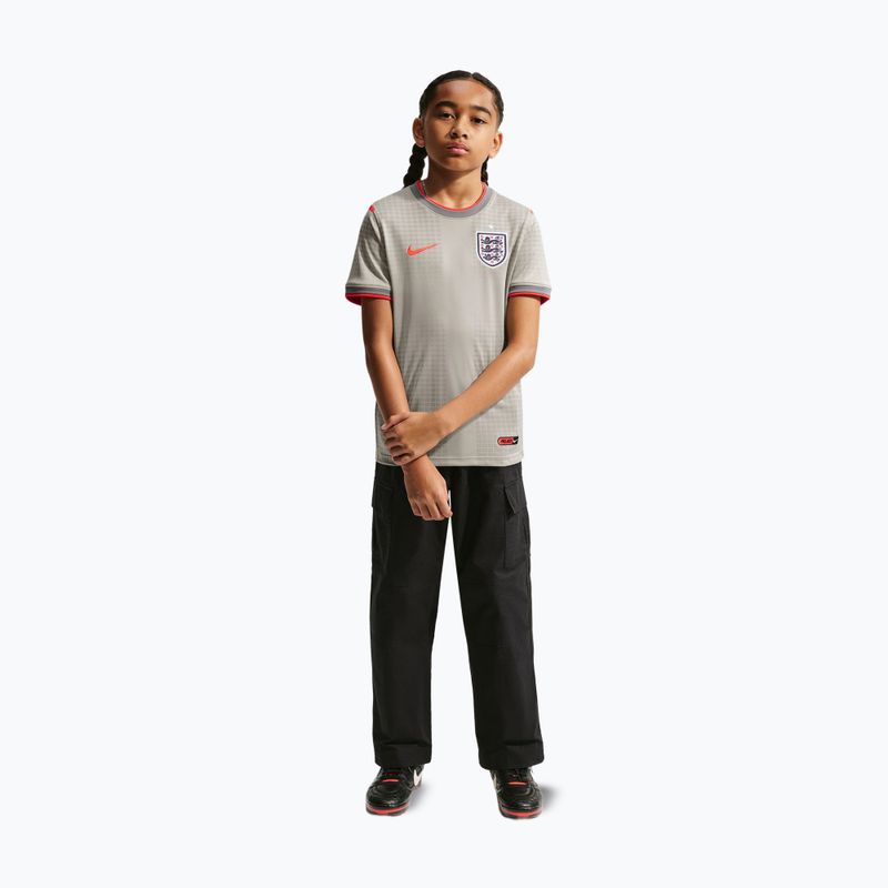 Kinder-Fußballtrikot Nike England Pre-Match pewter grey/bright crimson 3