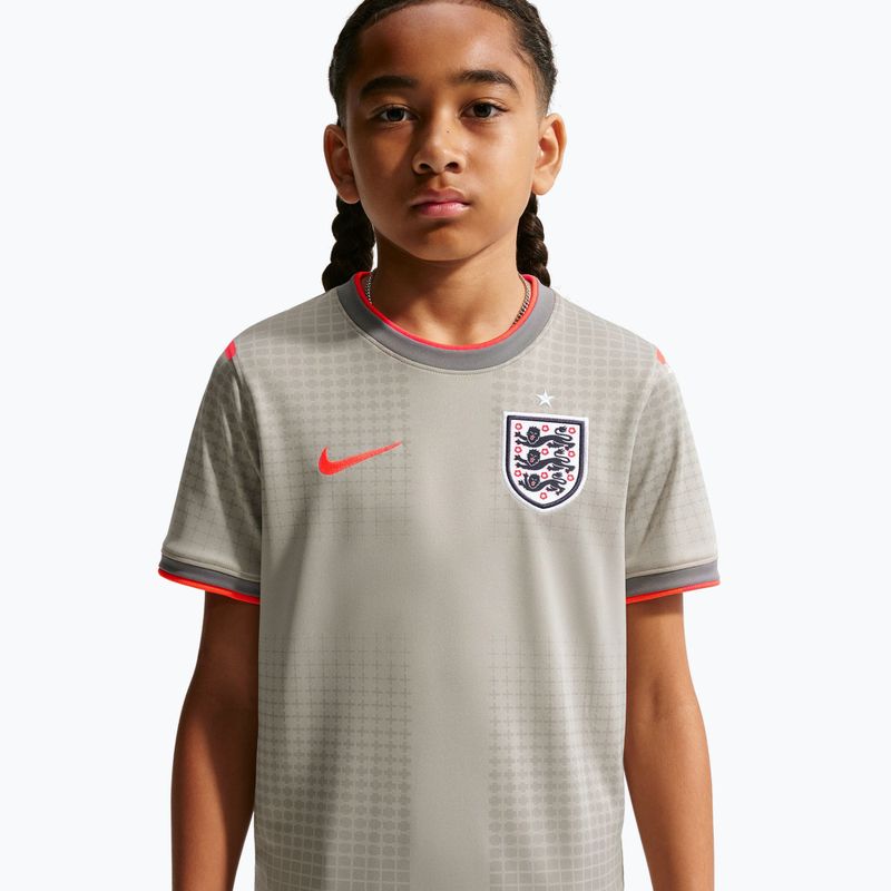 Kinder-Fußballtrikot Nike England Pre-Match pewter grey/bright crimson 5