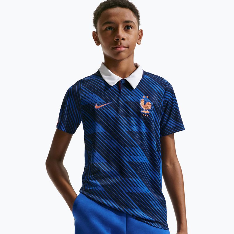 Kinder-Fußballtrikot Nike FFF 2026 Stadium Home game royal/metallic copper 7