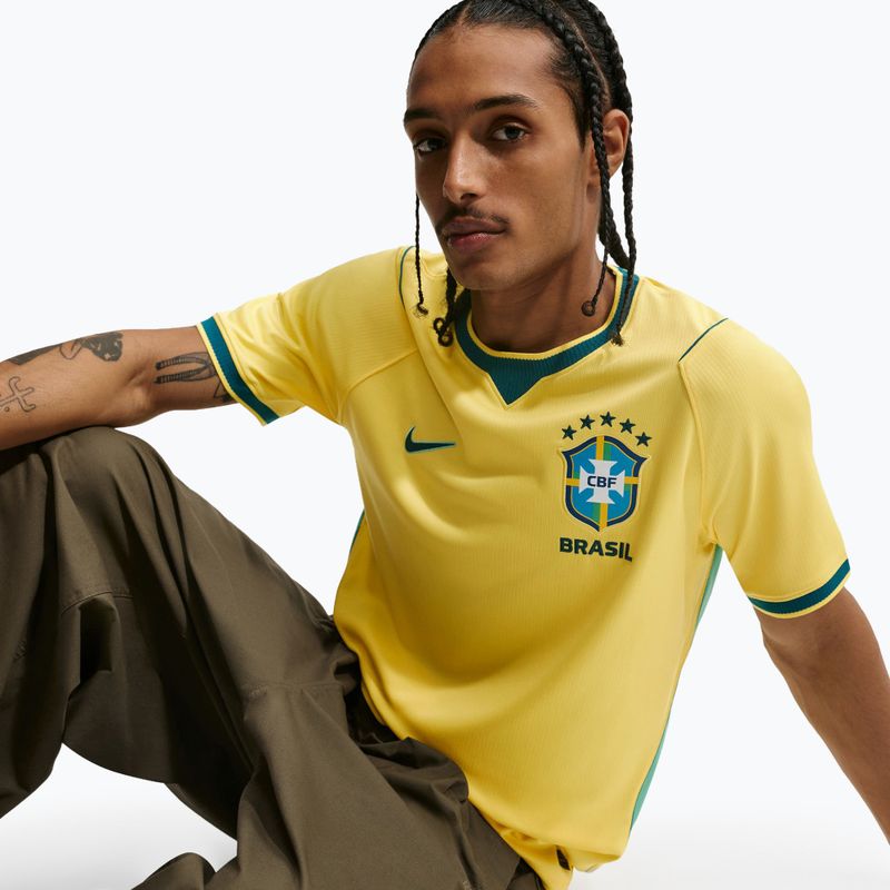 Herren-Fußballtrikot Nike Brazil 2026 Stadium Home Soccer Replica canary/light menta/geode teal 4