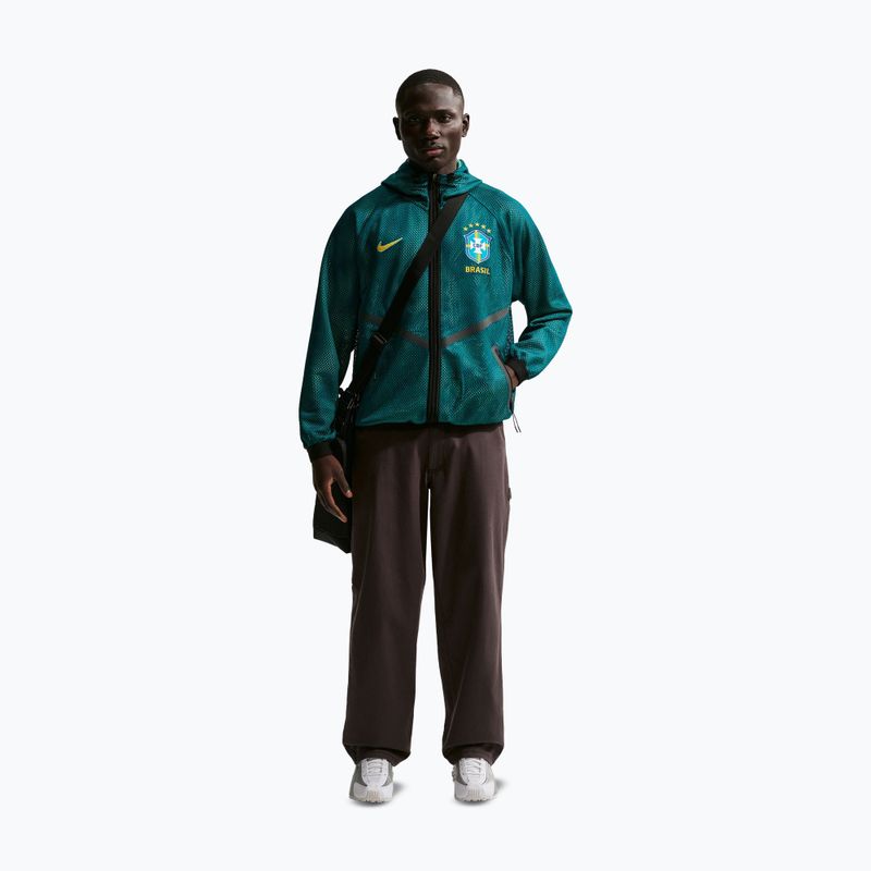 Herren Fußballjacke Nike Brazil Soccer Anthem geode teal/light mint/midwest gold 2