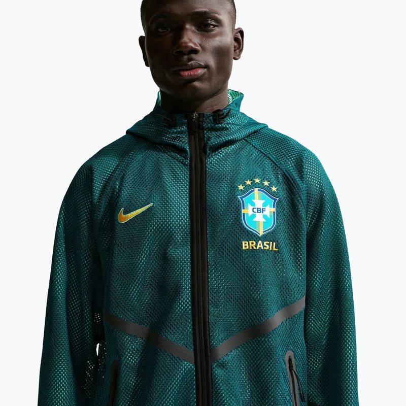 Herren Fußballjacke Nike Brazil Soccer Anthem geode teal/light mint/midwest gold 4