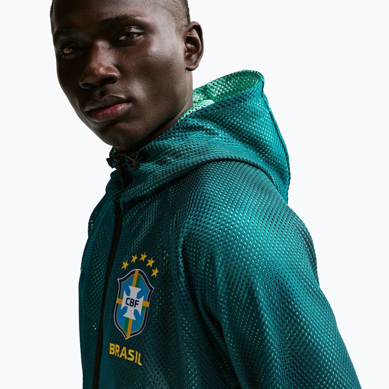 Herren Fußballjacke Nike Brazil Soccer Anthem geode teal/light mint/midwest gold 6