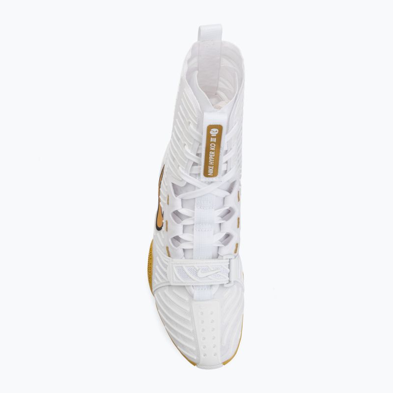 Boxerstiefel Nike HyperKo 3 white/metallic gold 5