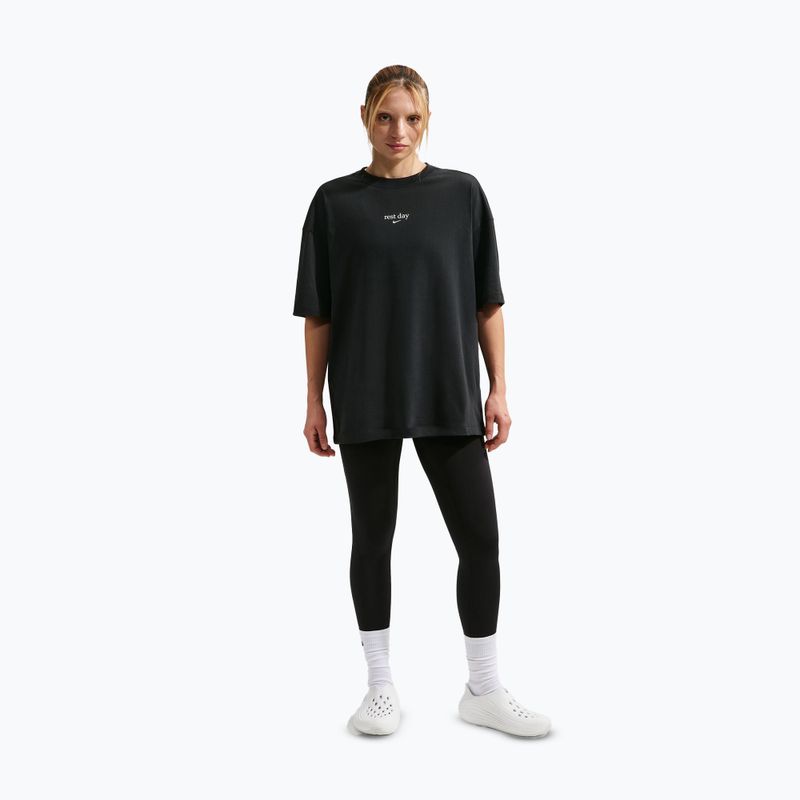 Damen-T-Shirt Nike Dri-Fit black/white/white 2