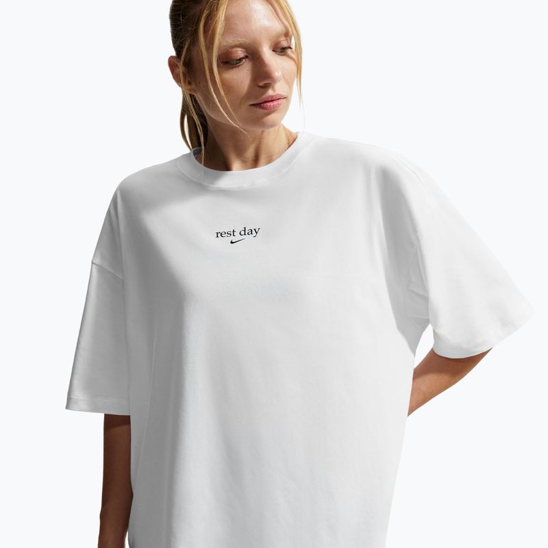 Damen-T-Shirt Nike Dri-Fit white/black/black 5
