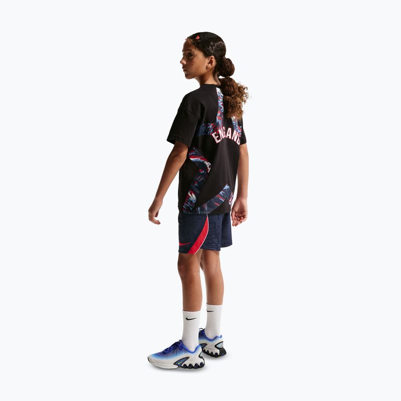 Kinder-Fußballshorts Nike England 2026 Stadium Away obsidian/speed red/white/speed red 3